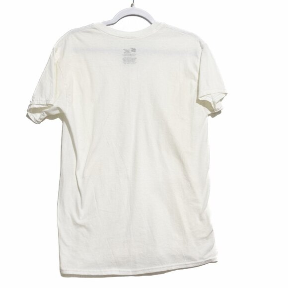 Hanes Mens White T-Shirt Solid Pure Cotton V-Neck Short Sleeve Pullover Size M - Picture 5 of 8